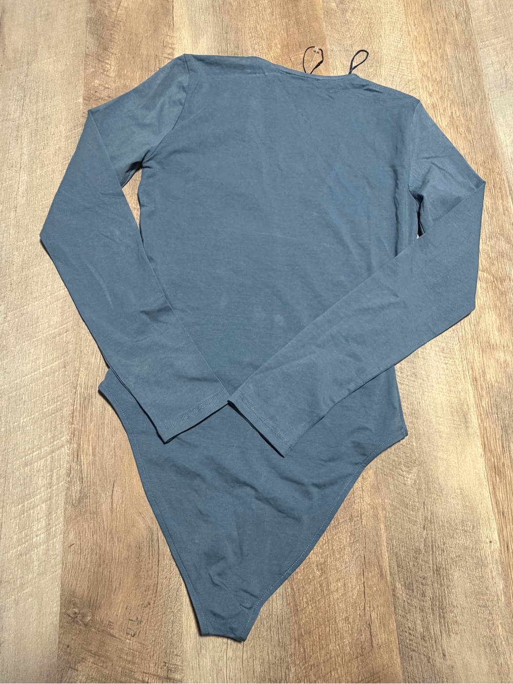 NWT | Zara Blue Long Sleeve Wrap V-Neck Bodysuit | Women’s Medium - Picture 4 of 4
